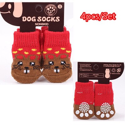 Hundesocken rutschfest - Anti Rutsch Socken Pfotenschutz 4er Set