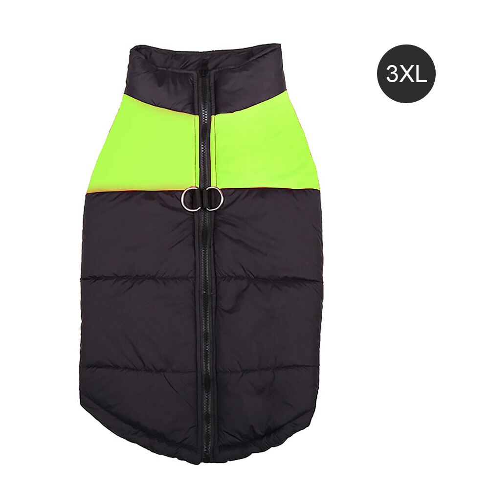 Warme gefütterte Hundejacke für den Winter in Hellgrün
