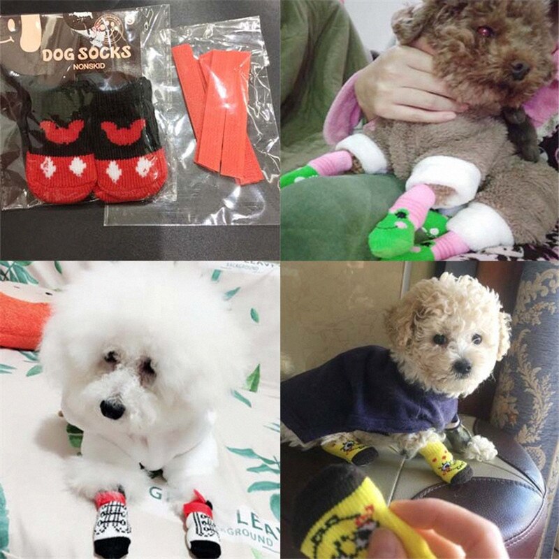 Rutschfeste Hundesocken, 4er Set