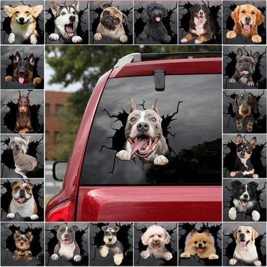Realistischer 3D Hunde Aufkleber