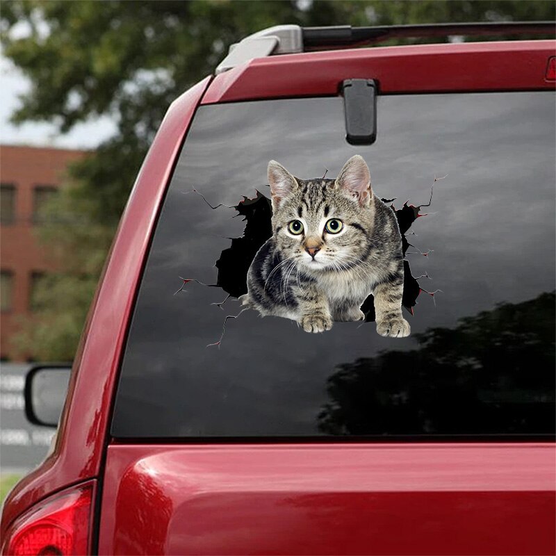3D Hunde Aufkleber - realistische Sticker für Auto und Fenster