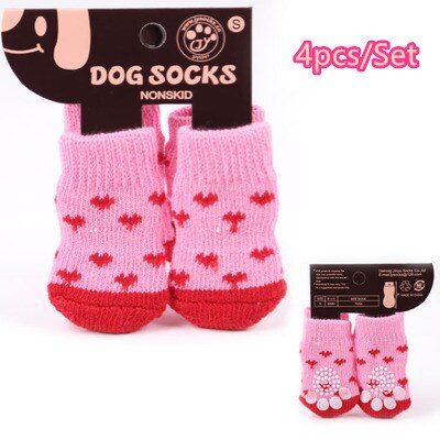 Hundesocken rutschfest - Anti Rutsch Socken Pfotenschutz 4er Set