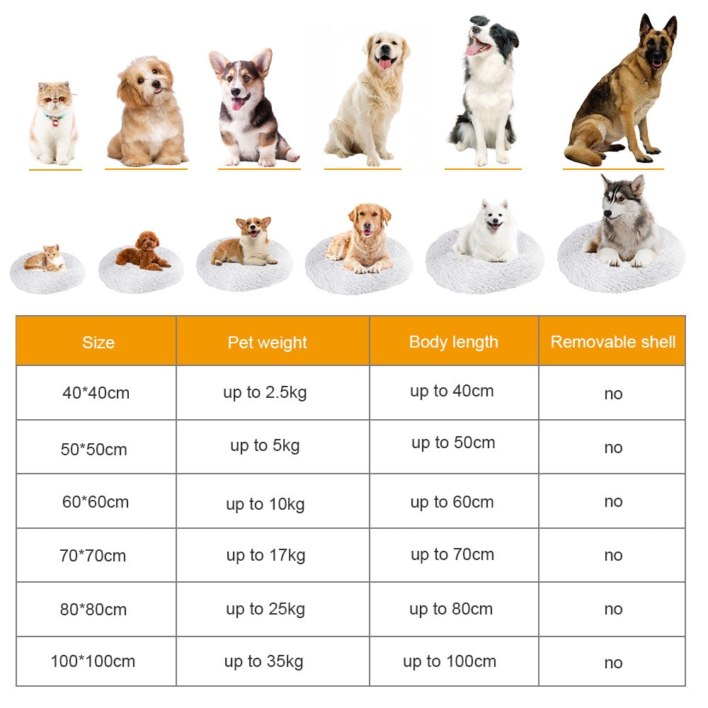 Flauschiges Donut Hundebett, rund und waschbar, Ansicht 5