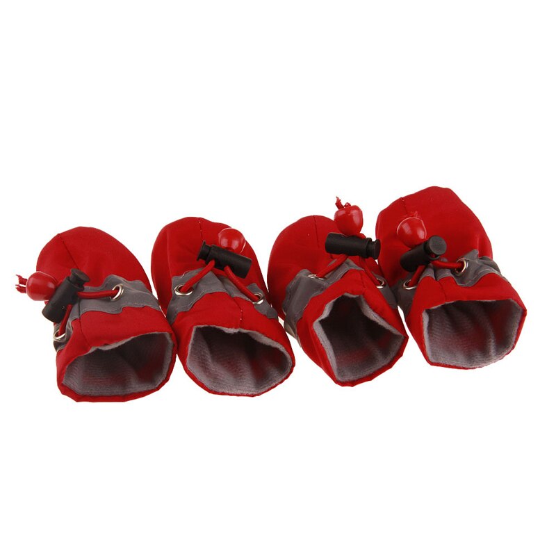 Hundeschuhe als Pfotenschutz, 4er Set in Rot