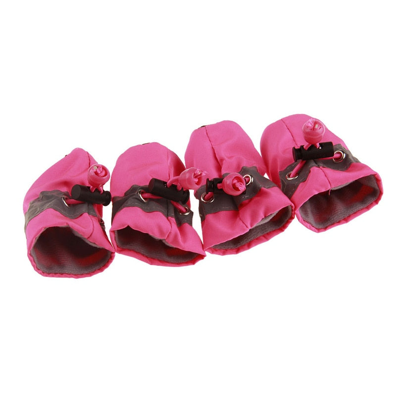 Hundeschuhe als Pfotenschutz, 4er Set in Rosa