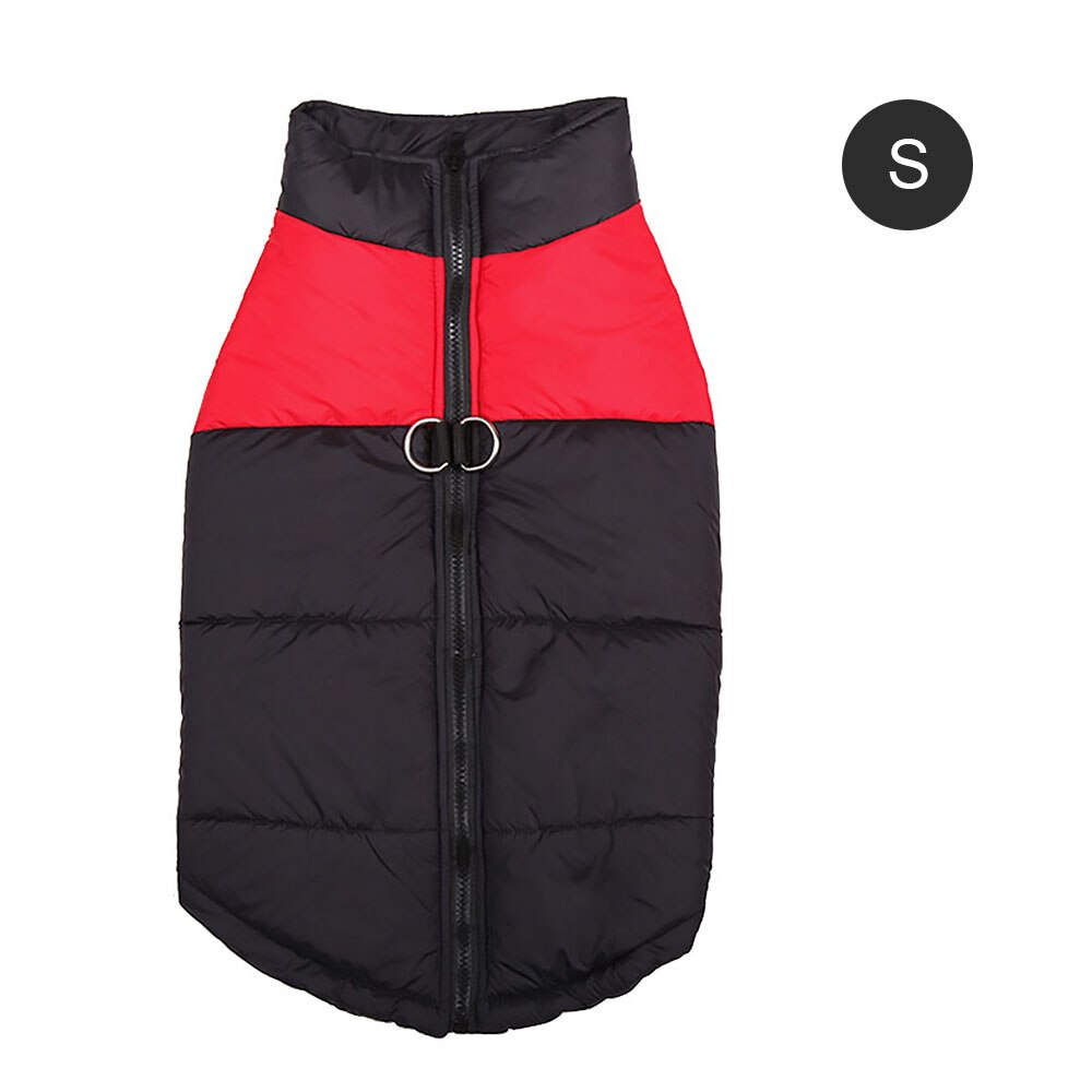Warme gefütterte Hundejacke für den Winter in Rot