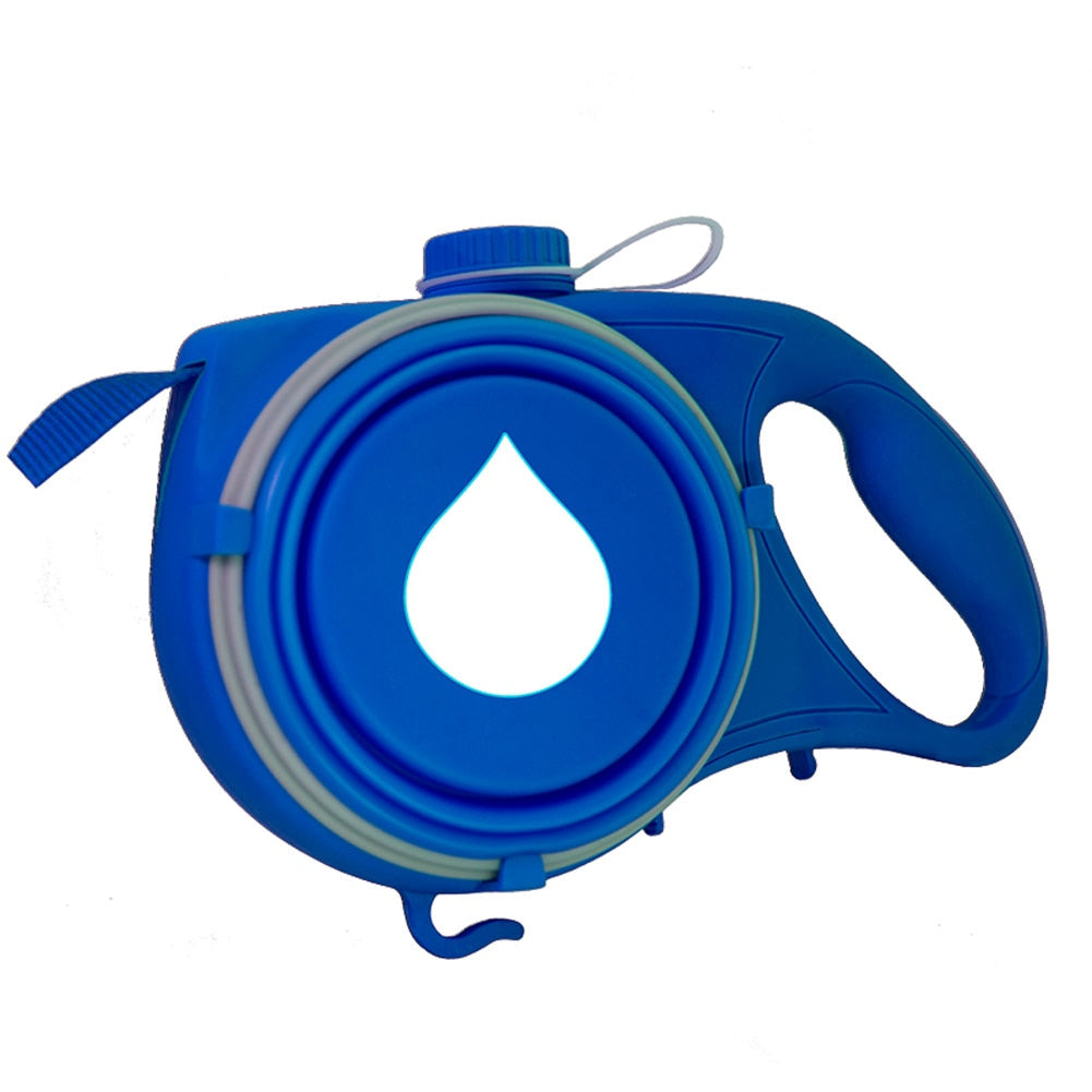 Hundeleine 3 in 1 mit Bauchgurt in Blau
