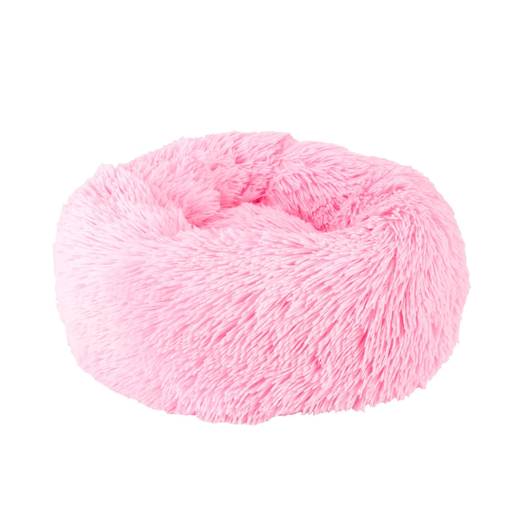 Hundebett Donut flauschig - rundes Kuschelbett, waschbar