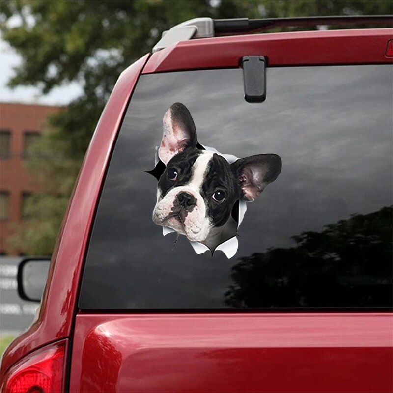 3D Hunde Aufkleber - realistische Sticker für Auto und Fenster