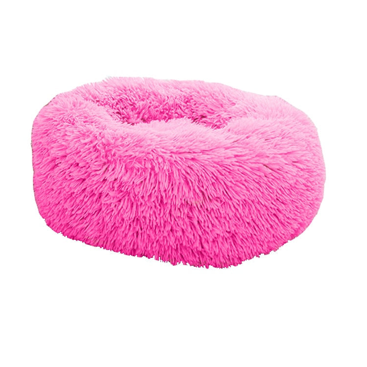 Hundebett Donut flauschig - rundes Kuschelbett, waschbar