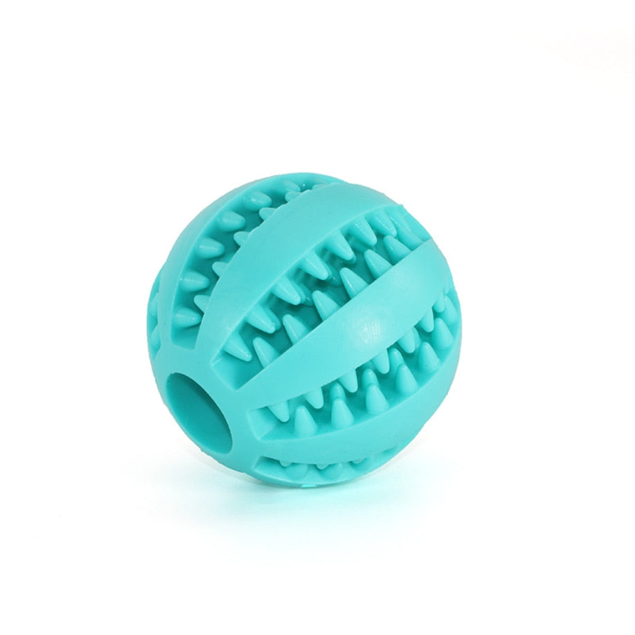Snackball für Hunde, Leckerli Ball aus Gummi in Blau