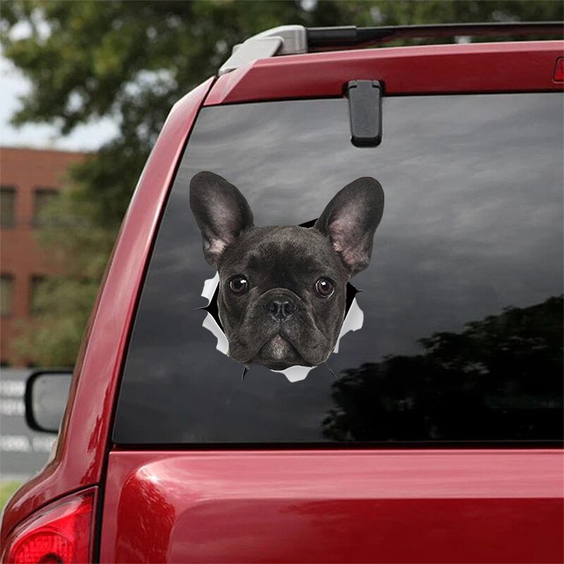 3D Hunde Aufkleber - realistische Sticker für Auto und Fenster