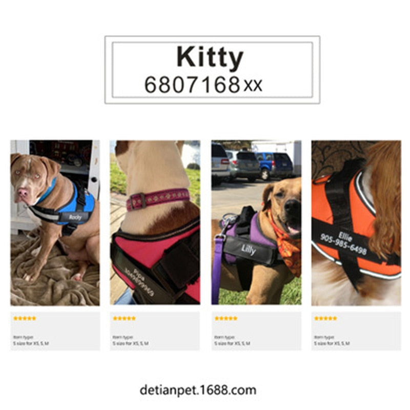 Klett Patch mit gesticktem Namen für Hundegeschirr, Ansicht 2