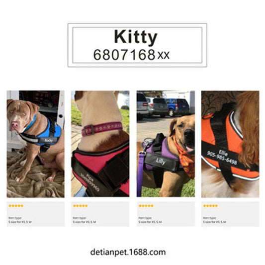 Klett Patch mit gesticktem Namen für Hundegeschirr, Ansicht 2