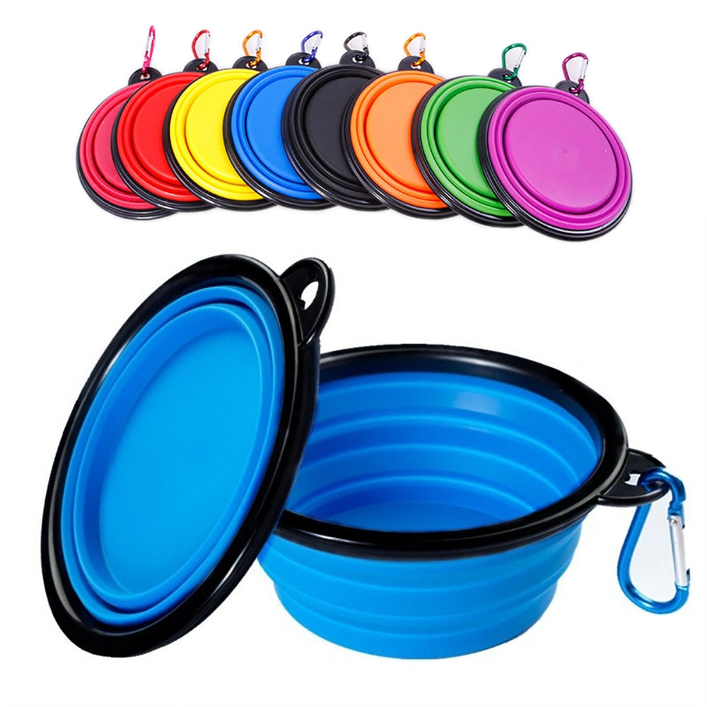 Faltbarer Reisenapf aus Silikon mit Karabiner, Ansicht 10