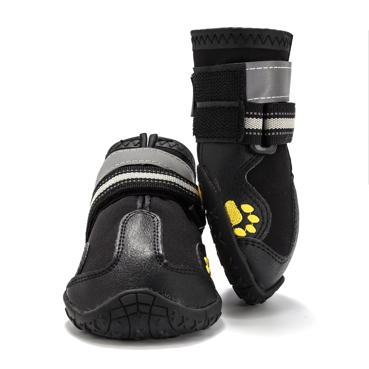 Wasserdichte Hundeschuhe für den Winter, 4er Set in Schwarz